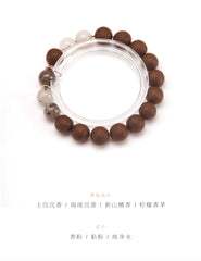 Ebony agarwood black hair crystal strand beads Leaders stone kingship